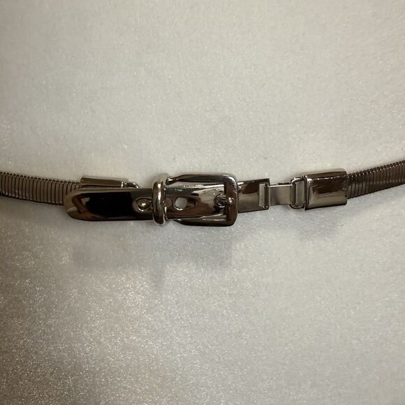 Fashion Skinny Chain Link Silver Snake Chain Belt with Metal Buckle for Women - Picture 9 of 16